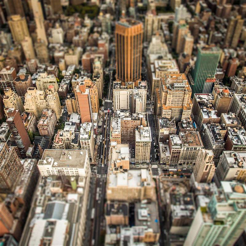 Top view of New York City, Top of the Rock , stock photo