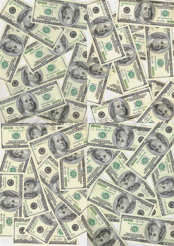 Background made of american dollars, stock photo