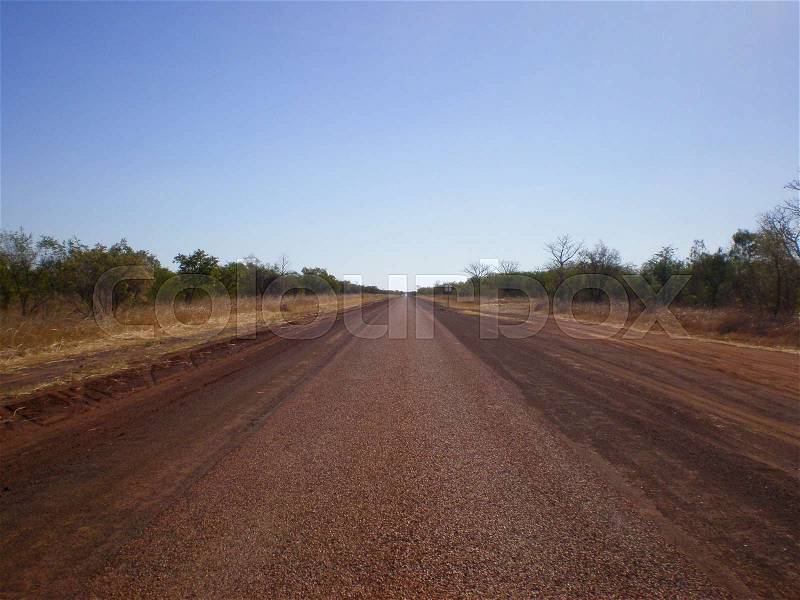 Endless Road in Australia, Point of view, stock photo