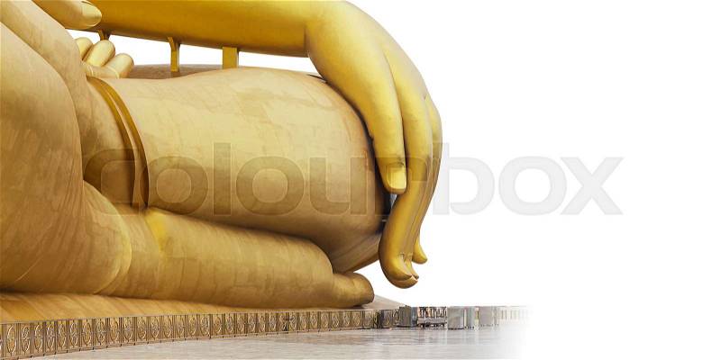 Hand of Big Buddha in thailand, stock photo