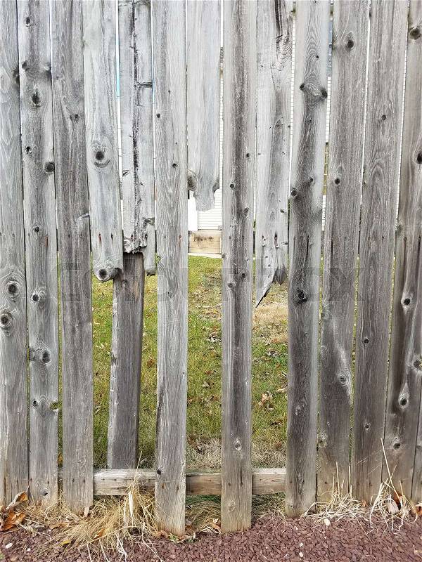Broken fence, stock photo
