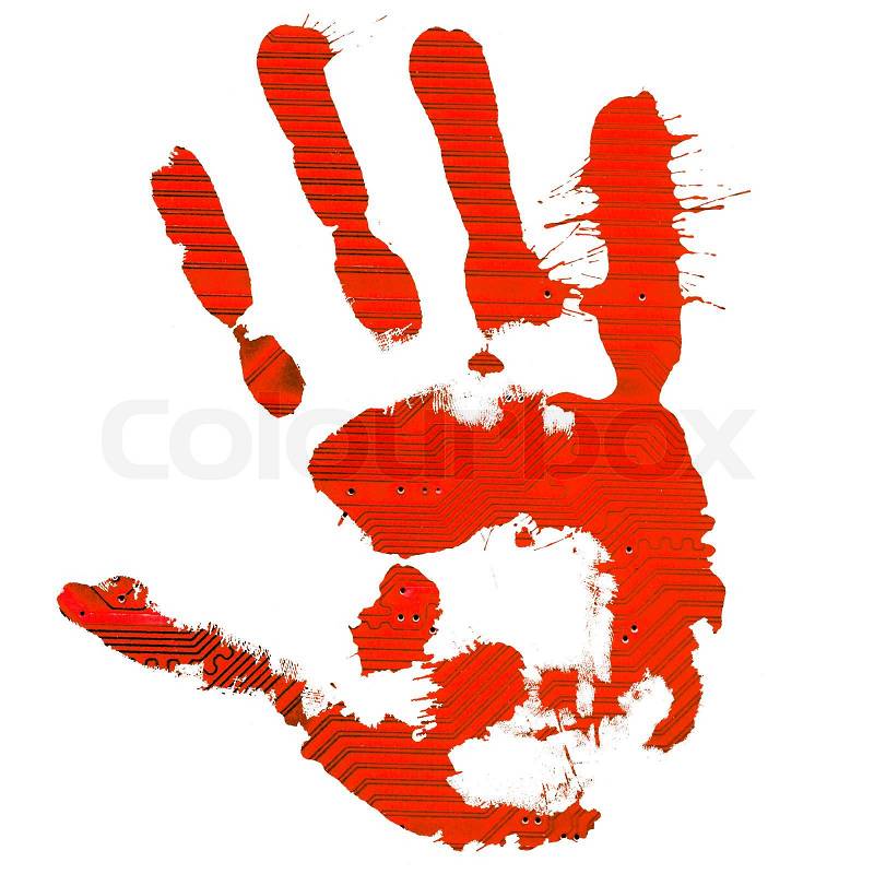 bloody handprint clipart - photo #17