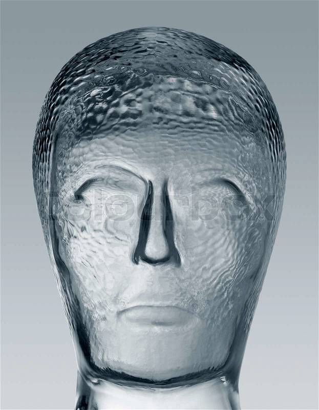 Glass head profile, stock photo
