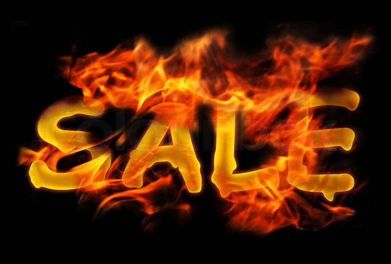 Stock image of 'Fire Sale for hot flame design'