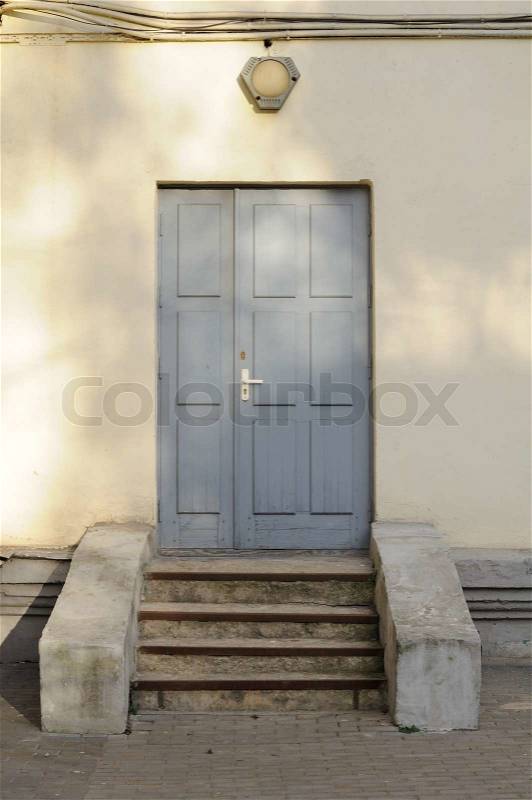 Old Entrance Doors and Stairs, stock photo