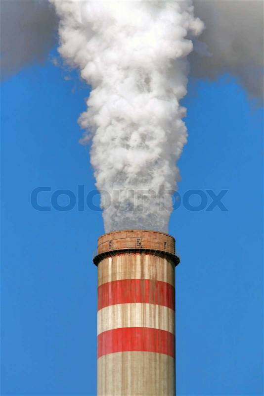 Industrial air pollution, stock photo