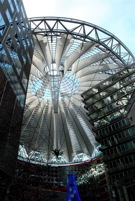 Sony Building - Round Architecture - Potsdamer Platz, stock photo