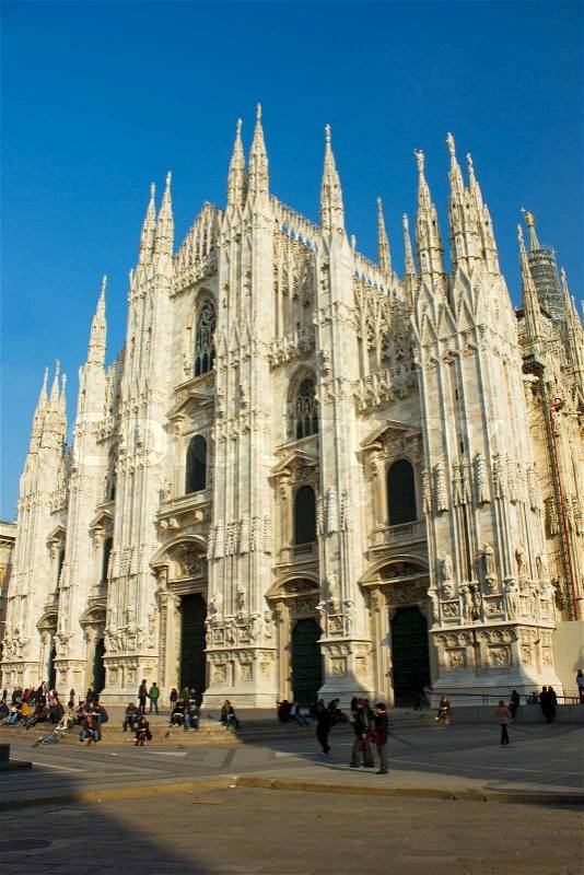Duomo cathedral church of Milan city, Italy, stock photo