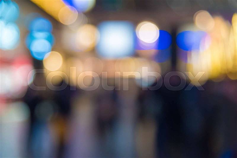 Abstract blur background of Christmas market fair, stock photo