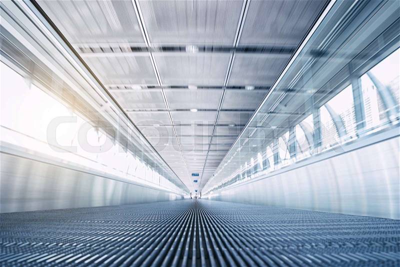 Modern Skywalk in a airport. ideal for websites and magazines layouts, stock photo