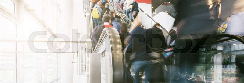 Abstract blurred people in in motion. ideal for websites and magazines layouts, stock photo