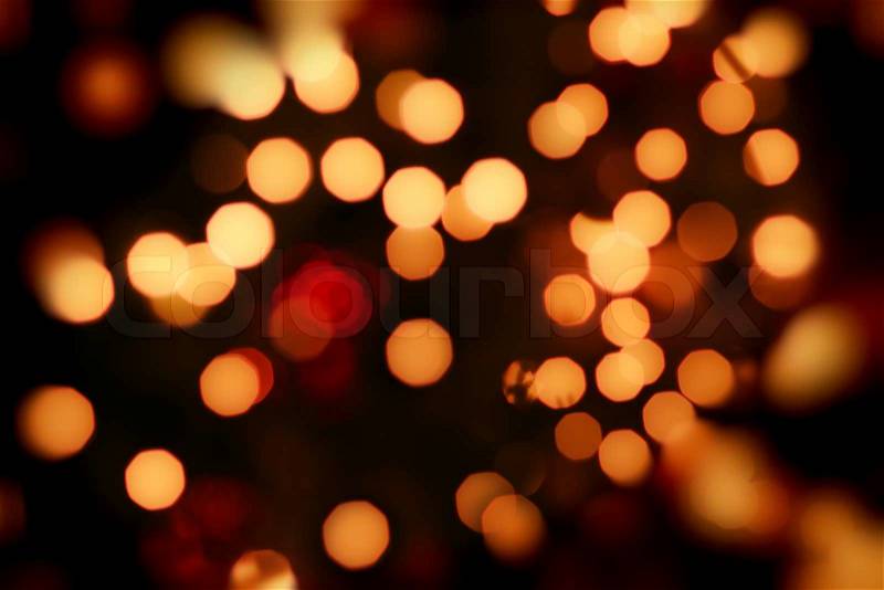 Abstract background of christmas orange lights  Stock 
