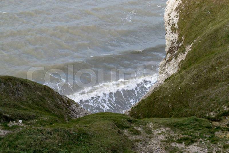 Bulbjerg, the only bird cliff on the Danish mainland situated in northern Jutland, Denmark, stock photo