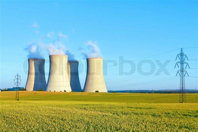 Nuclear power plant, stock photo