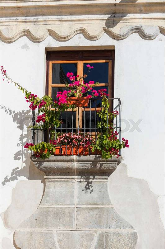 Ancient colonial architecture in Guatemala, stock photo