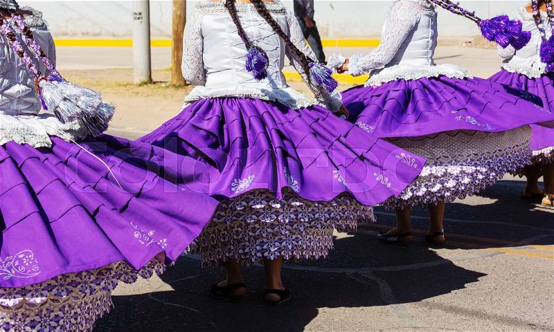 Authentic peruvian dance, stock photo