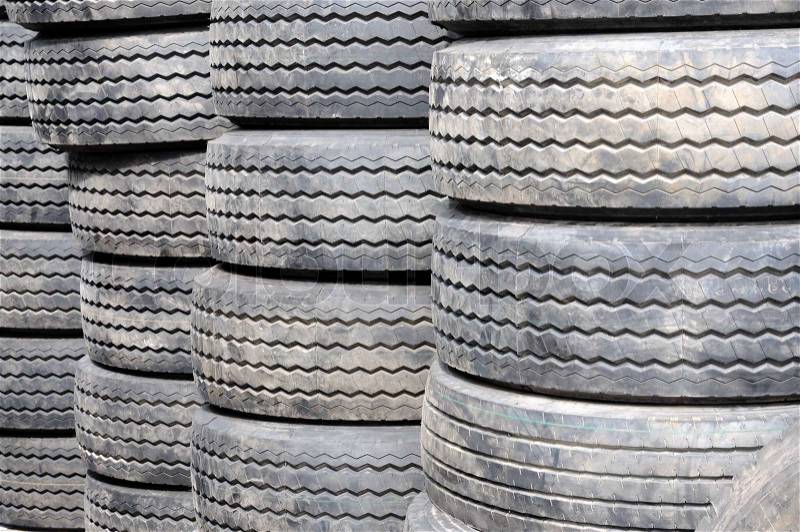 New Tires in Storage, stock photo