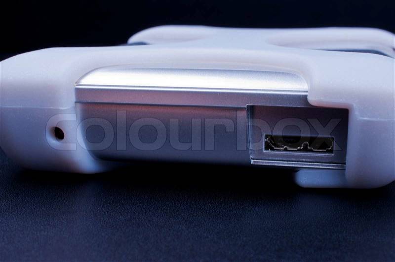 External hard drive with USB 3, stock photo