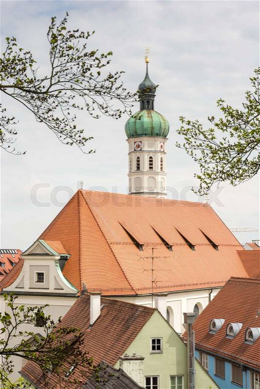 Church of the city of Dacha (Bavaria, Germany), stock photo