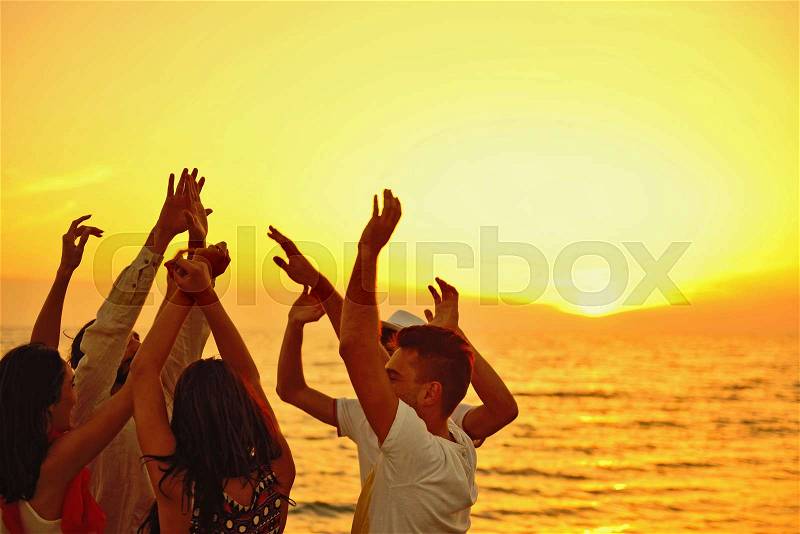 People Celebration Beach Party Summer Holiday Vacation Concept, stock photo