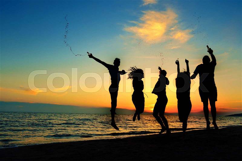 People Celebration Beach Party Summer Holiday Vacation Concept, stock photo