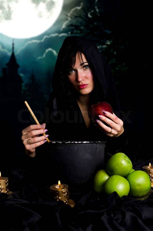 Witch from a fairy tale of Snow White, stock photo
