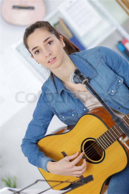 Guitar solo artist, stock photo