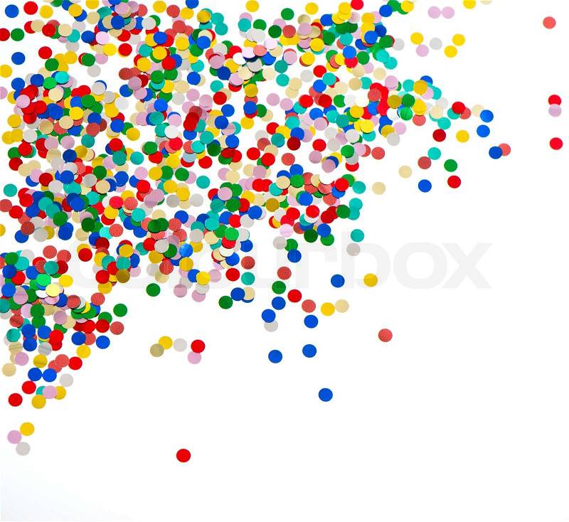 Colorful confetti background. red, blue, green, yellow, stock photo
