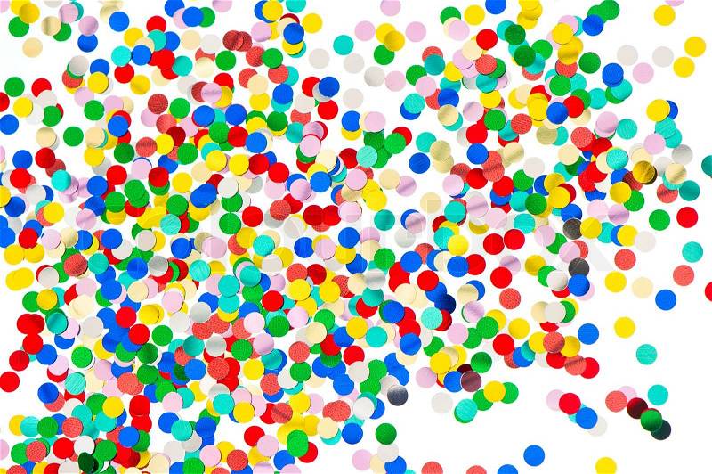 Colorful confetti background. red, blue, green, yellow, stock photo