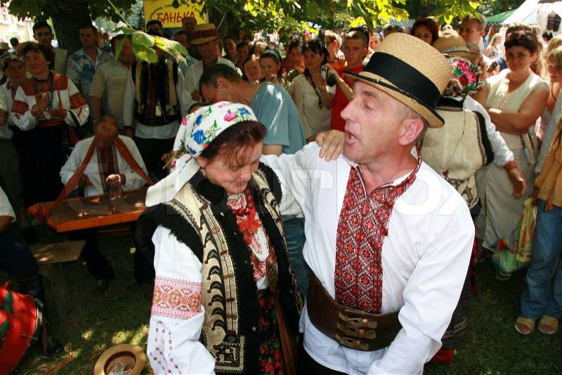 Ukrainian song and dance, stock photo