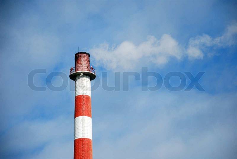 Fabric smoke stack chimney smog smoking, stock photo