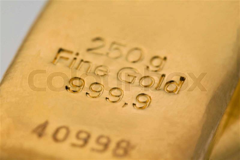 Investment in real gold than gold bullion and gold coins, stock photo