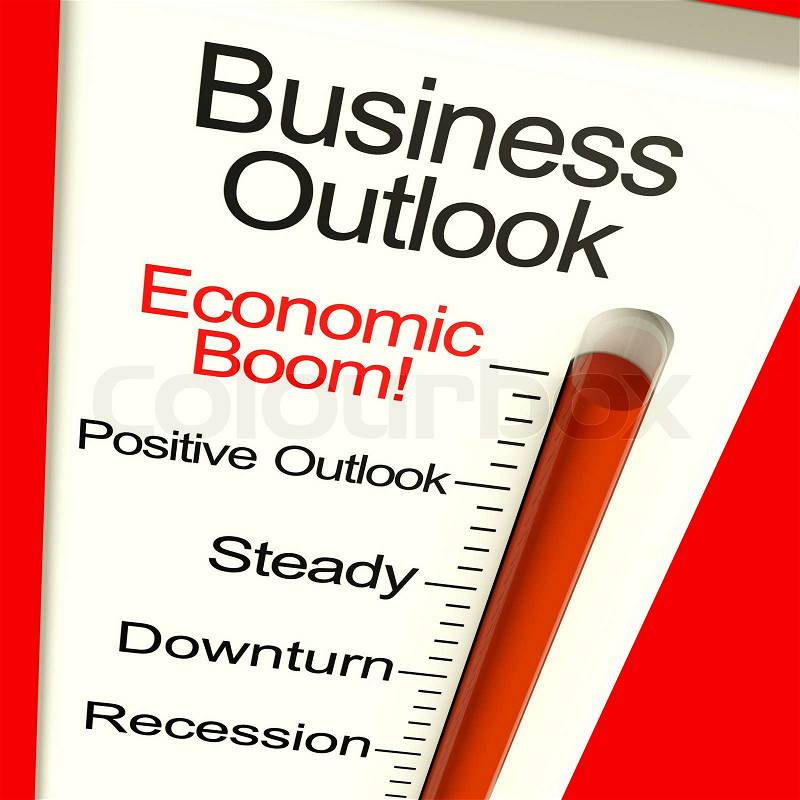 Business Outlook Economic Boom Monitor Shows Growth And Recovery, stock photo