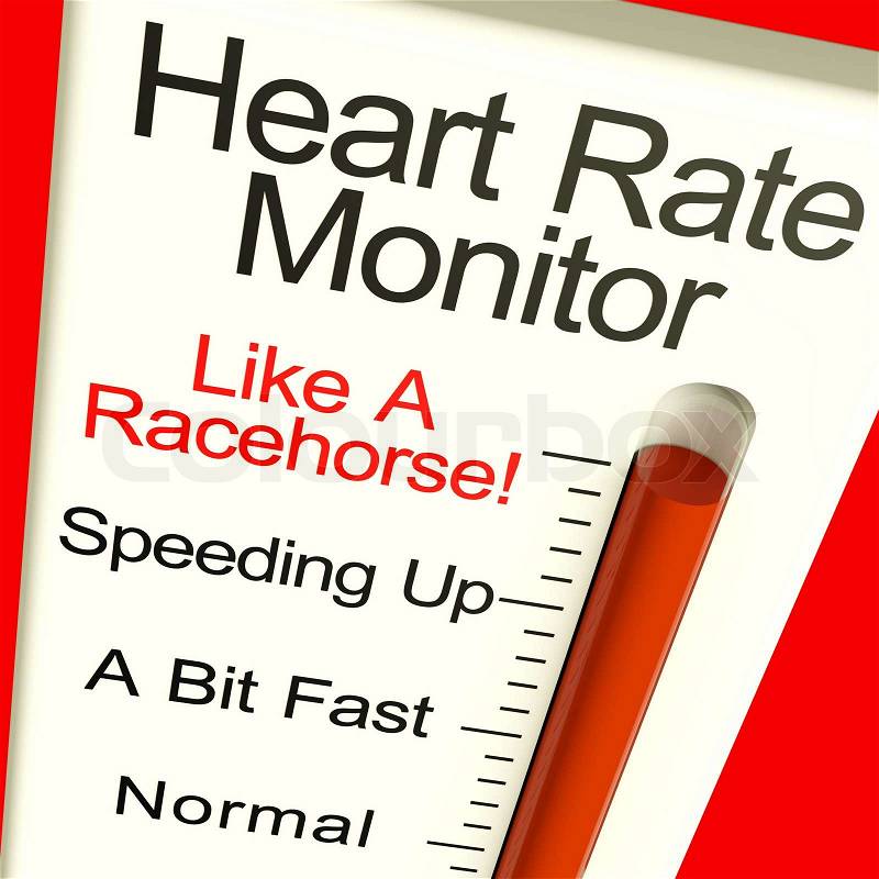 Heart Rate Monitor Very Fast Showing Quick Beats, stock photo