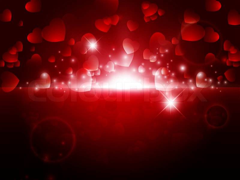 Bright night Abstract Valentine background with stars and lights ...
