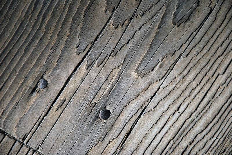 Old czech traditional wood shingled roof detail, stock photo
