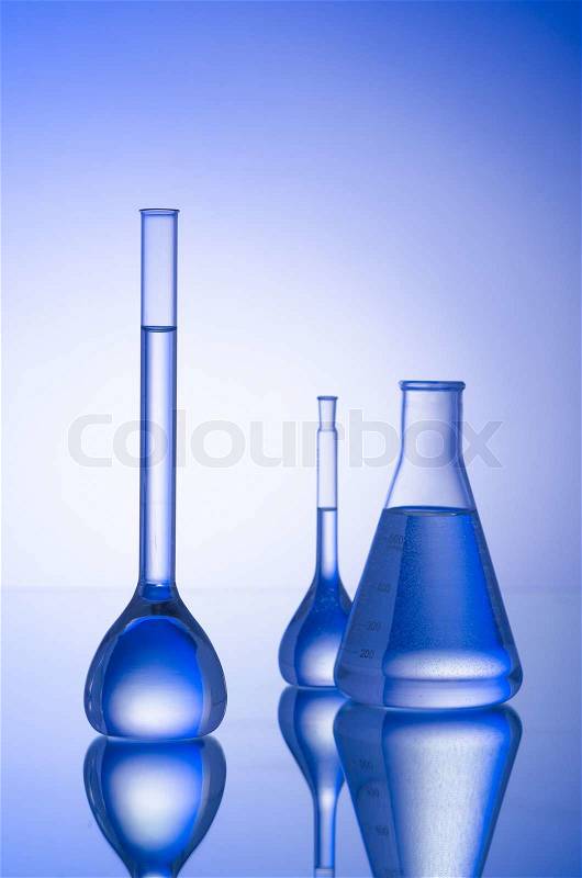 Chemical laboratory and tubing, stock photo