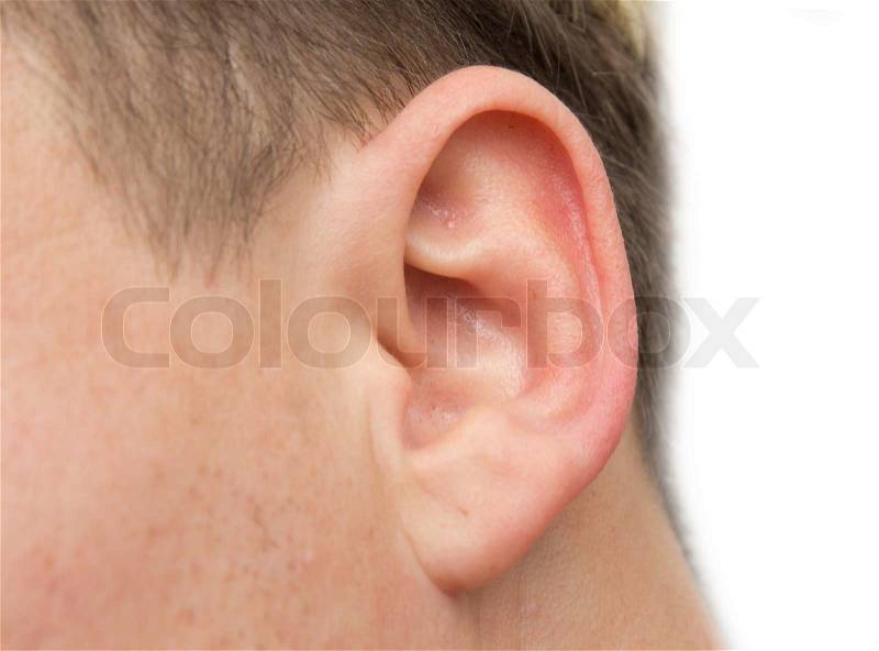 Closeup of a human ear, stock photo