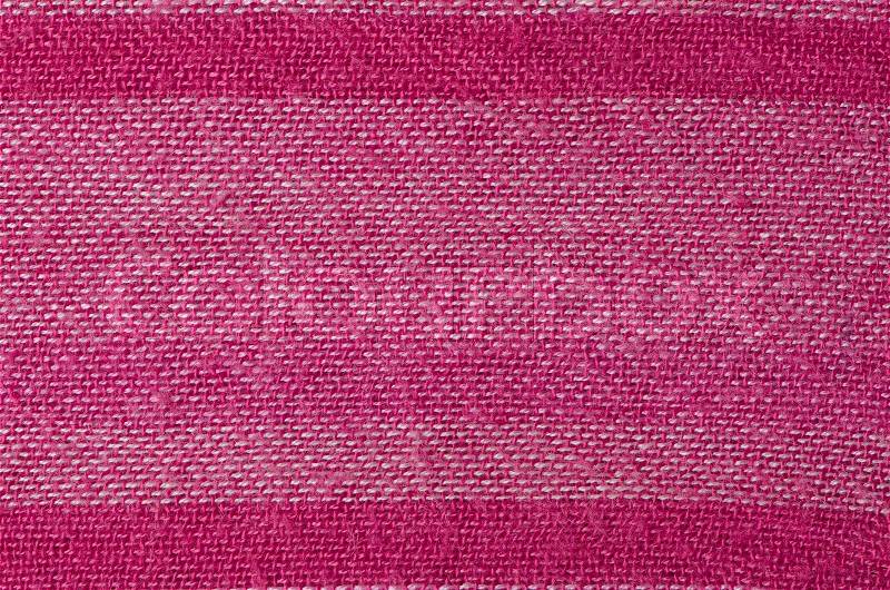 Pink fabric background with stripes texture, stock photo