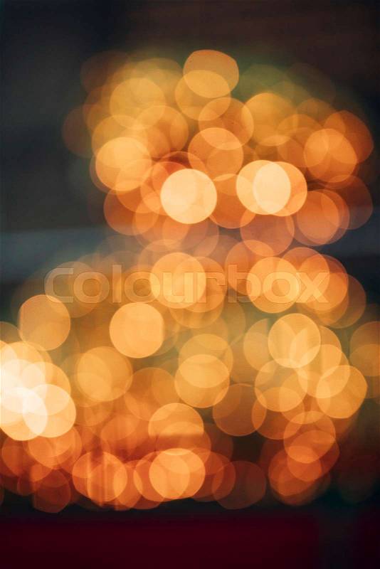 Abstract image of loads of warm lights defocused, stock photo