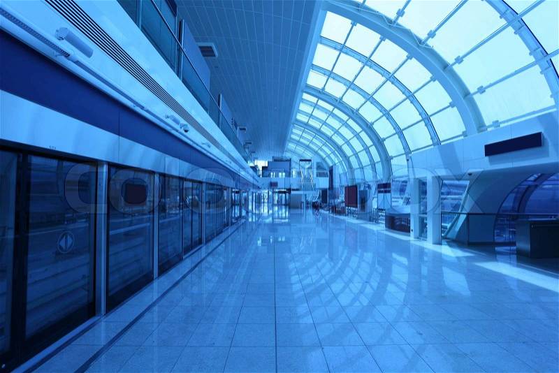 New Metro Station in Dubai, United Arab Emirates, stock photo