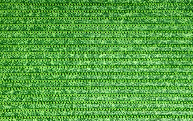 Shooting close-up a green rubber mat, stock photo