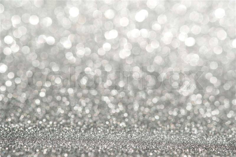 Abstract light silver sparkling glitter wall Abstract light silver sparkling glitter wall and floor perspective background studio with blur bokeh.luxury holiday ..., stock photo