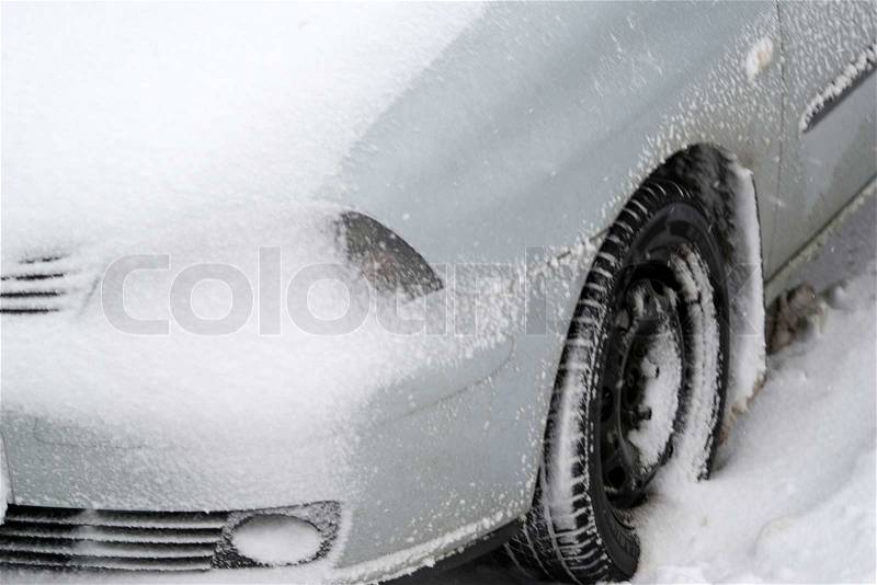 Have the right tyres for snowy weather, stock photo