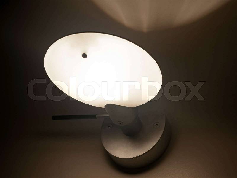 Round drop ceiling with lamps lighting fixtures, stock photo