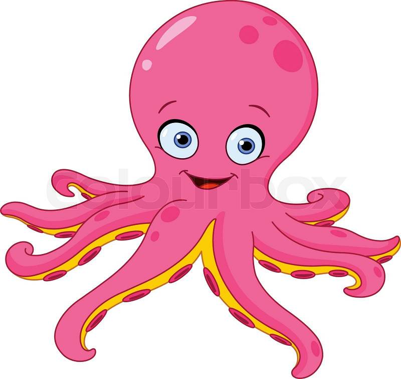 Cute octopus Stock Vector Colourbox