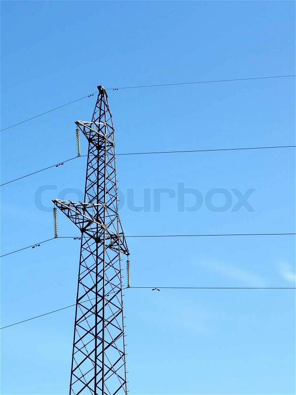 Electrical grid near field, stock photo