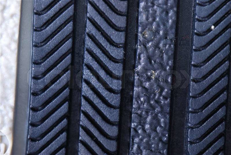 The structure of the soles on athletic shoes with grooves and rims, stock photo