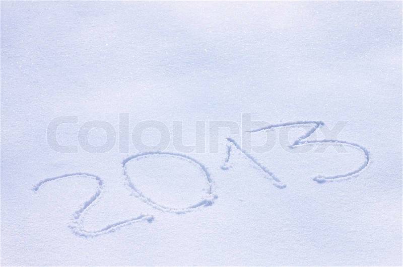 New year 2013 snowy background, stock photo
