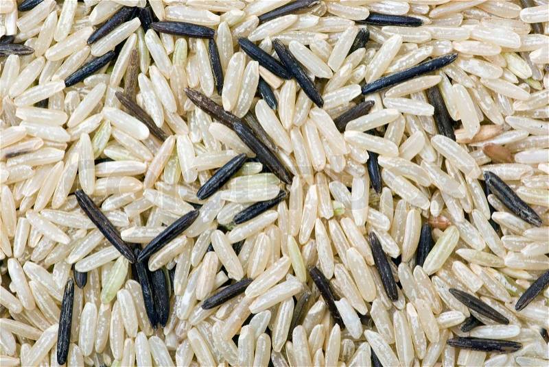 Abstract background of White and black uncultivated rice, stock photo
